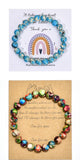 New Pink Crystal Bracelet Women's Handmade Red Agate Tiger Eye Blue Gold Mixed Color Beaded Bracelet Wholesale