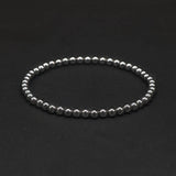4mm Natural Indian Agate Bronze Beads Bracelet