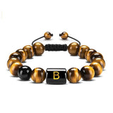 Natural Tiger Eye Stone Agate Bead Bracelet