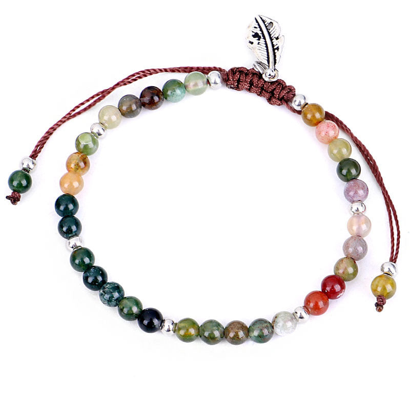 Handmade Bead Bracelet, Imitated Aquatic Agate Stone Bracelet, Female Jewelry