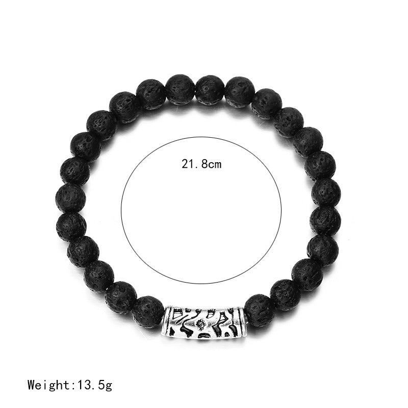 Natural Agate Volcanic Stone Bracelet
