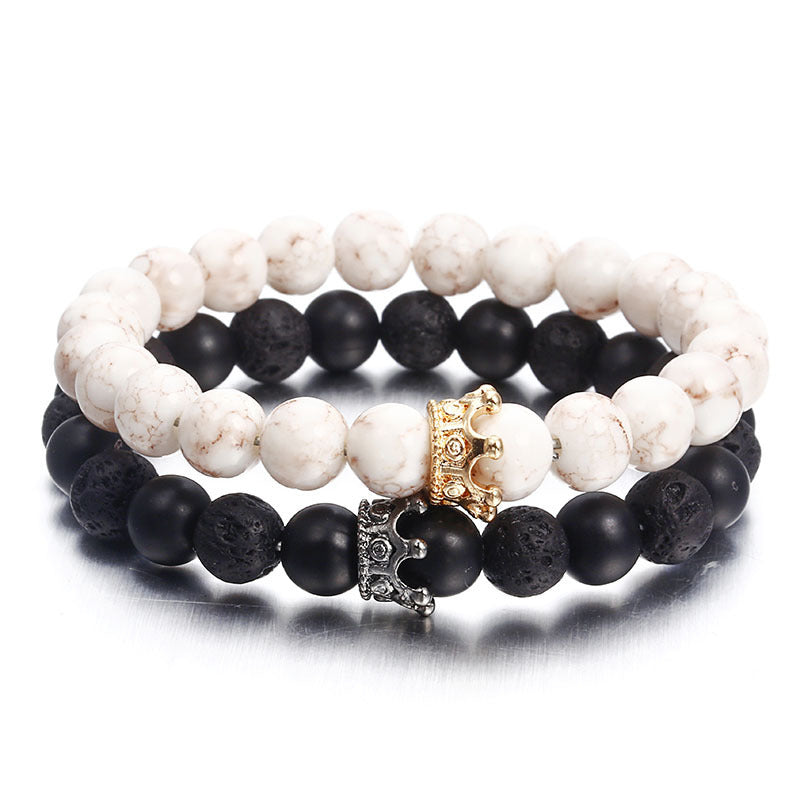 Natural Agate Volcanic Stone Bracelet