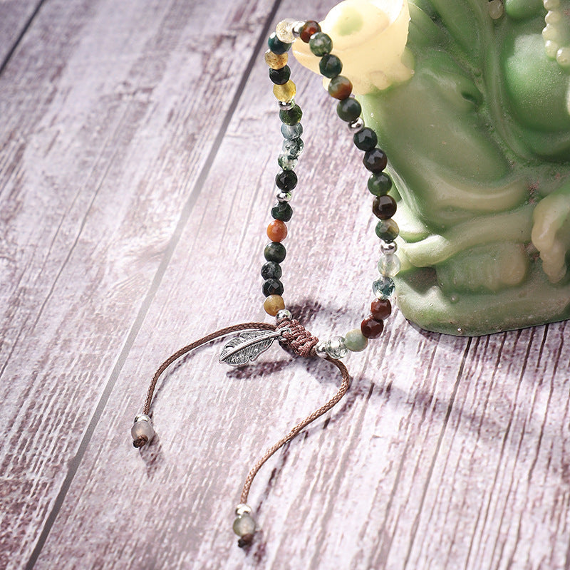 Handmade Bead Bracelet, Imitated Aquatic Agate Stone Bracelet, Female Jewelry