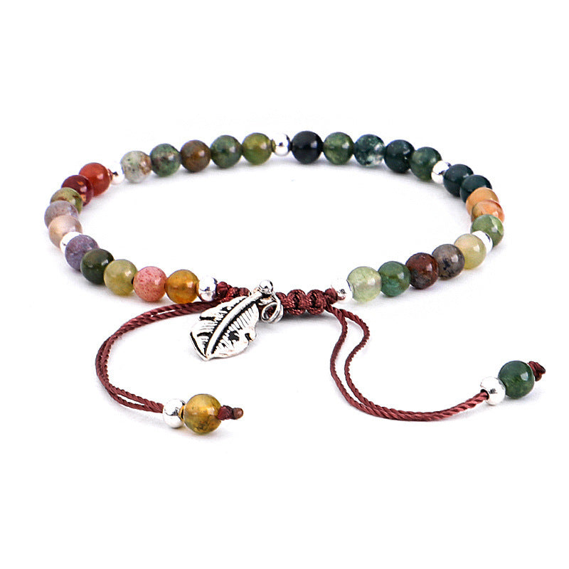 Handmade Bead Bracelet, Imitated Aquatic Agate Stone Bracelet, Female Jewelry