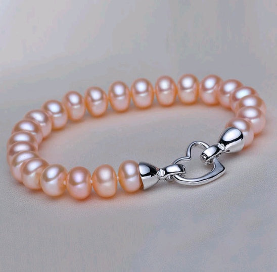 Pearl bracelet purple freshwater pearl bracelet European and American vintage jewelry
