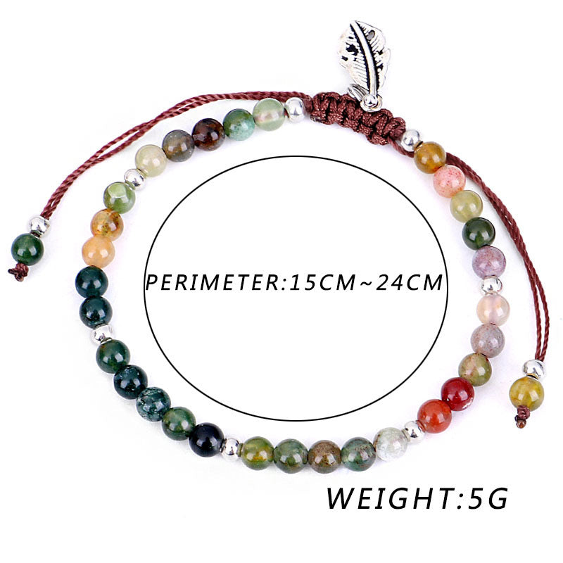 Handmade Bead Bracelet, Imitated Aquatic Agate Stone Bracelet, Female Jewelry